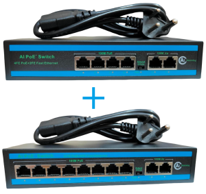 4+8 Port 54v mega poe switch combo