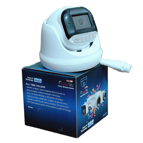 5mp ip poe with audio 6 array starlight light dome camera with box & printing (H2 PCB, Lens-4mm YT-1086)
